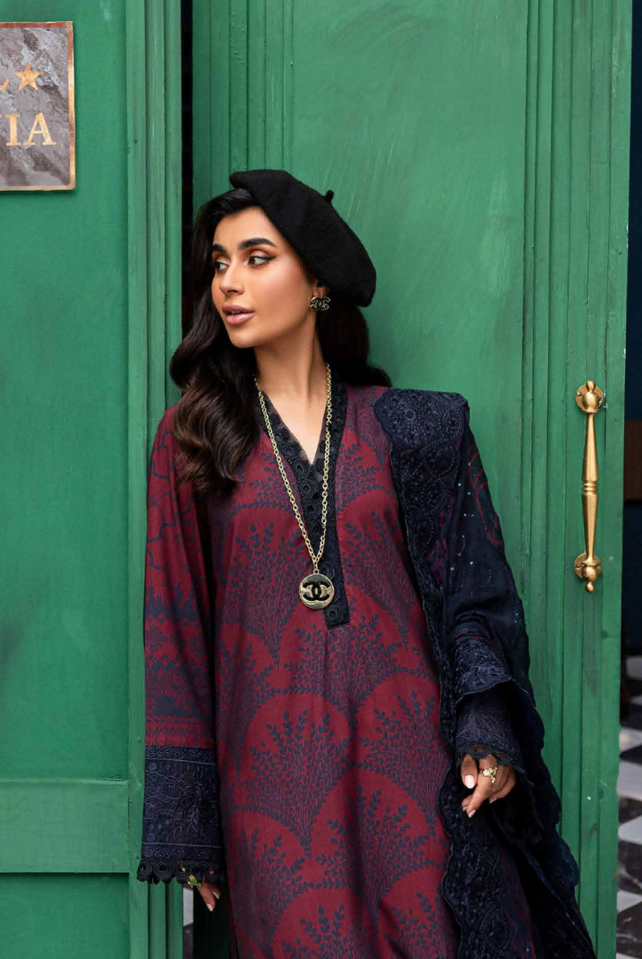 3 Piece Stitched Embroidered Suits From Gardenia By Nureh - 01