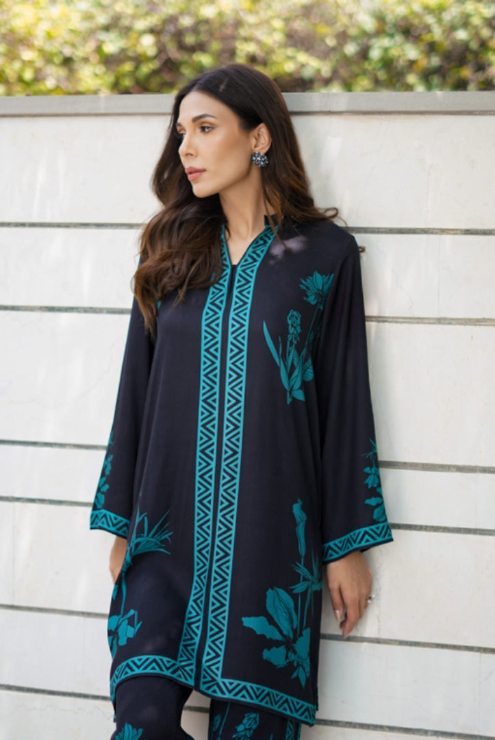 2 Piece Stitched Digital Printed Marina Suit From Sahar Print Edit Fall '24 - 01
