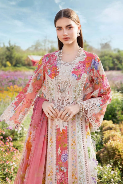 3 Piece Stitched Printed Lawn Suit From Maria.B M.Prints Spring Summer'25 Collection - 01