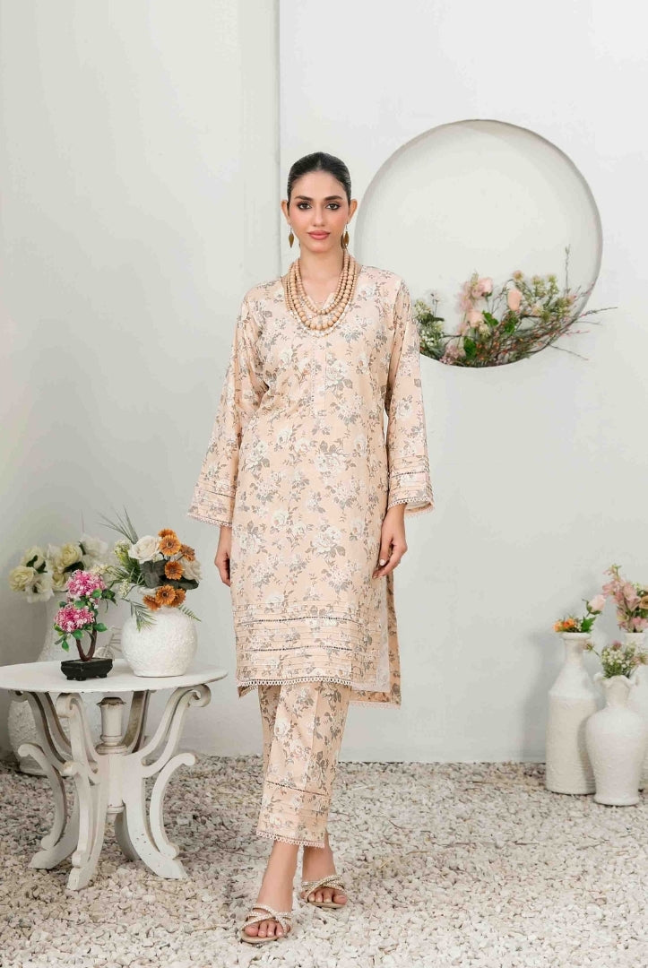 2 Piece Stitched Digital Printed Lawn Suit From Nada By Tawakkal - 01