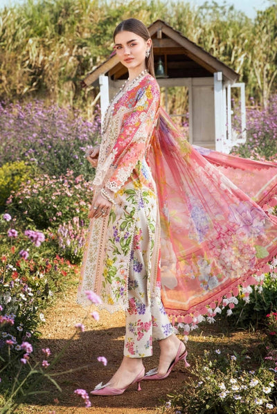 3 Piece Stitched Printed Lawn Suit From Maria.B M.Prints Spring Summer'25 Collection - 01