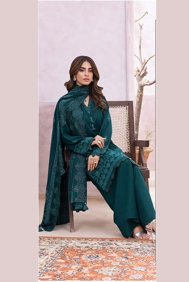 3 Piece Stitched Winter Essentials By LSM Lakhany Embroidered Cashmi Wool LG-IZ-0475-A