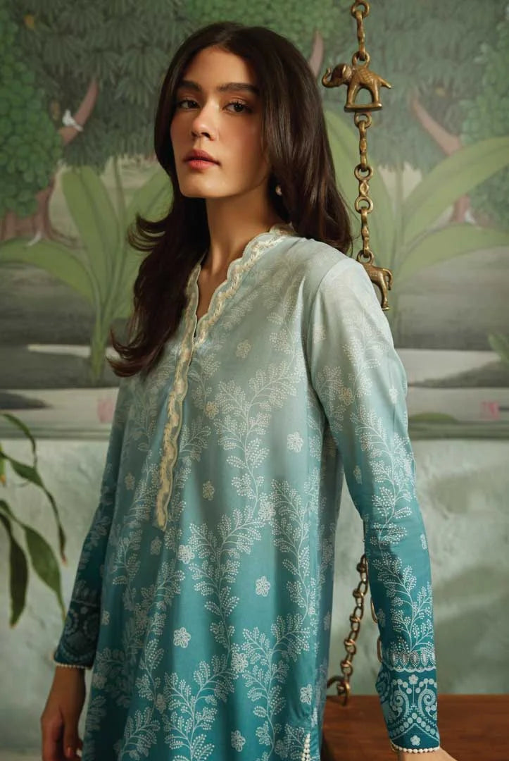 2 Piece Sehar Cross Stitch Cambric Suit - 06