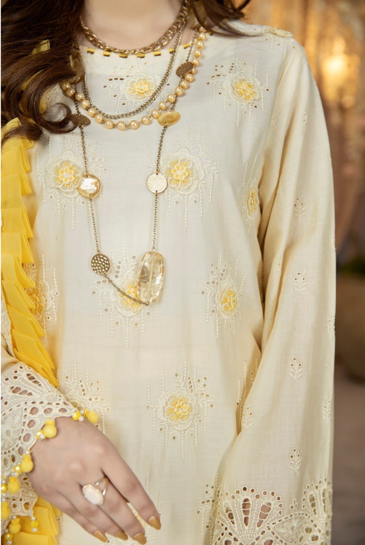 Adan Libas Chantelle 3 Piece Stitched Suit - Rosie