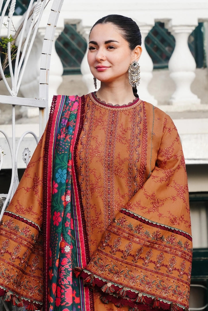3 Piece Stitched Luxury Winter Shawl Suits Collection'24 By Hussain Rehar - TAMAR