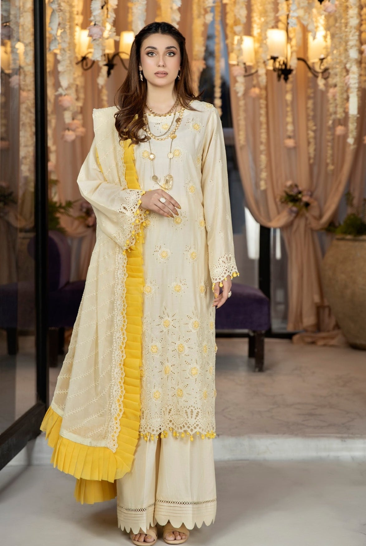 Adan Libas Chantelle 3 Piece Stitched Suit - Rosie