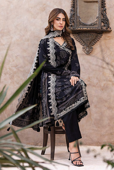 3 Piece Stitched Winter Essentials By LSM Lakhany Embroidered Cashmi Wool LG-RK-0067-A
