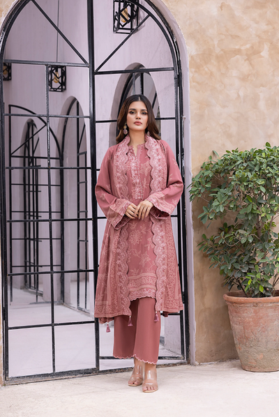 3 Piece Stitched Winter Essentials By LSM Lakhany Embroidered Cashmi Wool LG-RK-0067-B