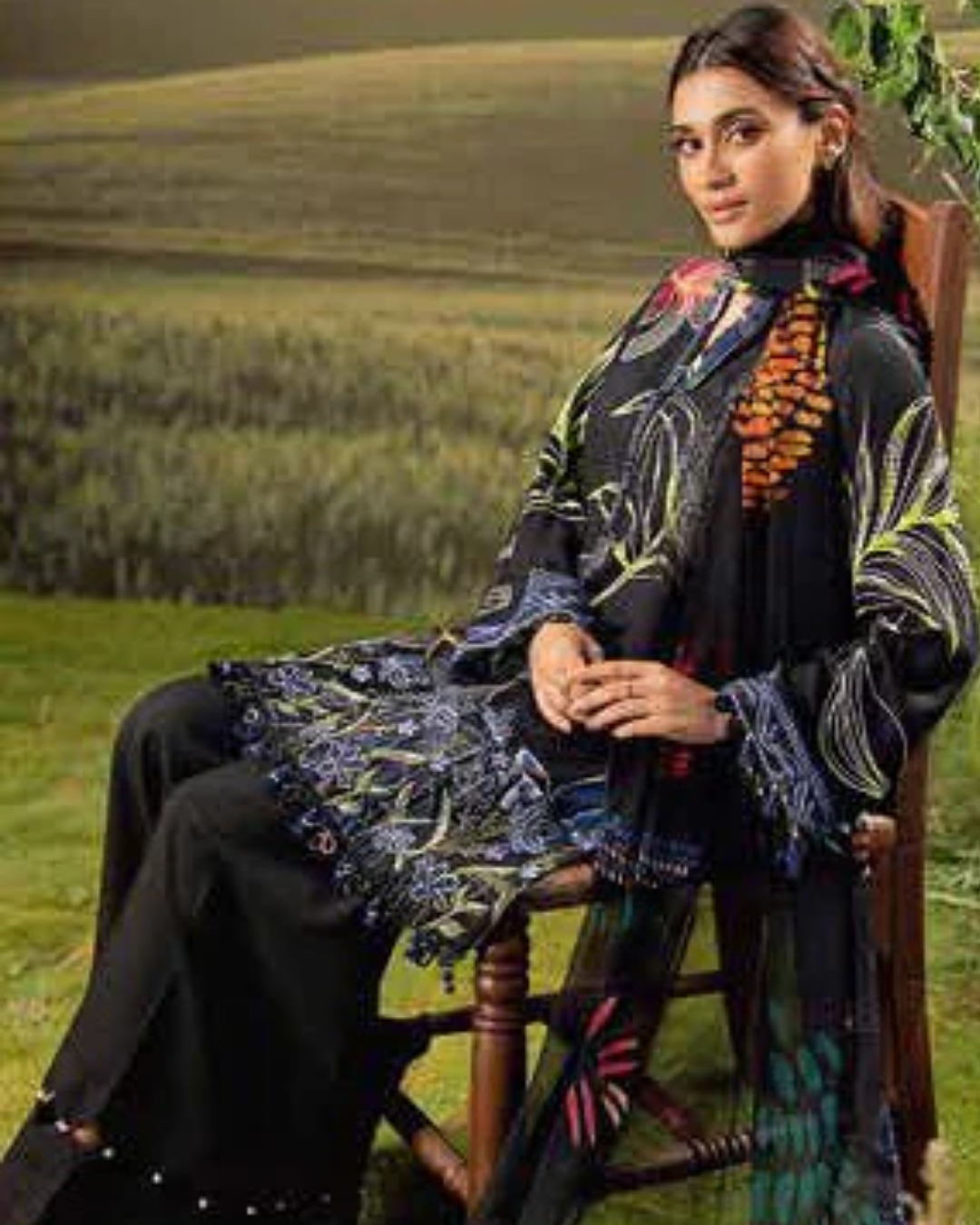 3 Piece Stitched Embroidered Linen Casual - Pre/Fall 25 Winter M.Basics by MARIA.B  - MBPF#11