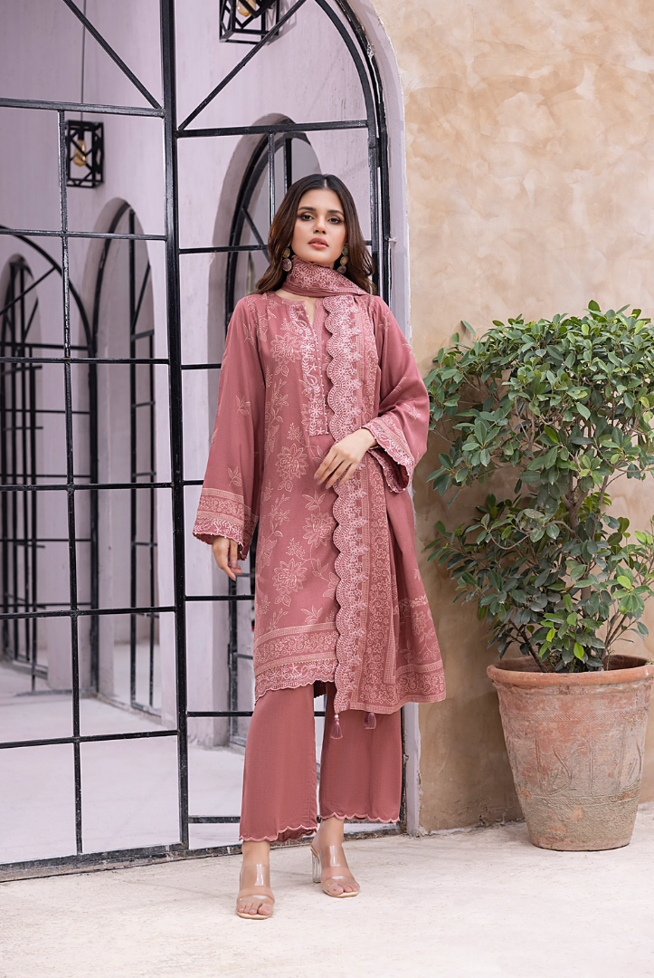 3 Piece Stitched Winter Essentials By LSM Lakhany Embroidered Cashmi Wool LG-RK-0067-B