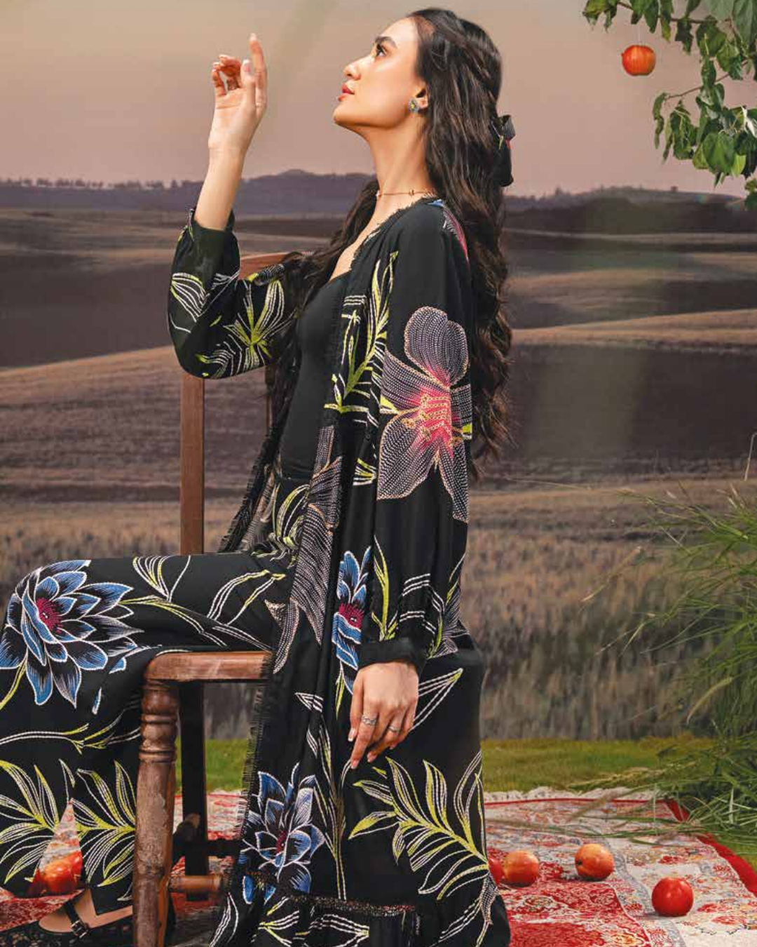 3 Piece Stitched Embroidered Linen Casual - Pre/Fall 25 Winter M.Basics by MARIA.B  - MBPF#11