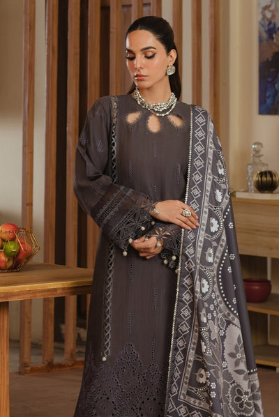 3 Pc Stitched Embroidered Khaddar Winter Collection'24 From Stella By Mahnur - MEHAK