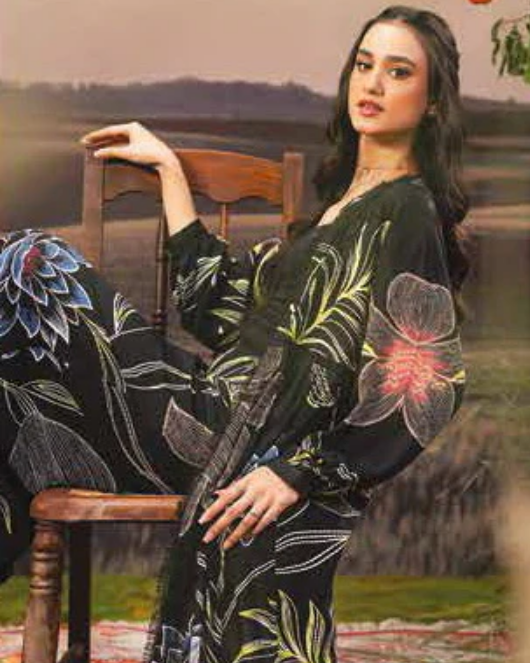 3 Piece Stitched Embroidered Linen Casual - Pre/Fall 25 Winter M.Basics by MARIA.B  - MBPF#11