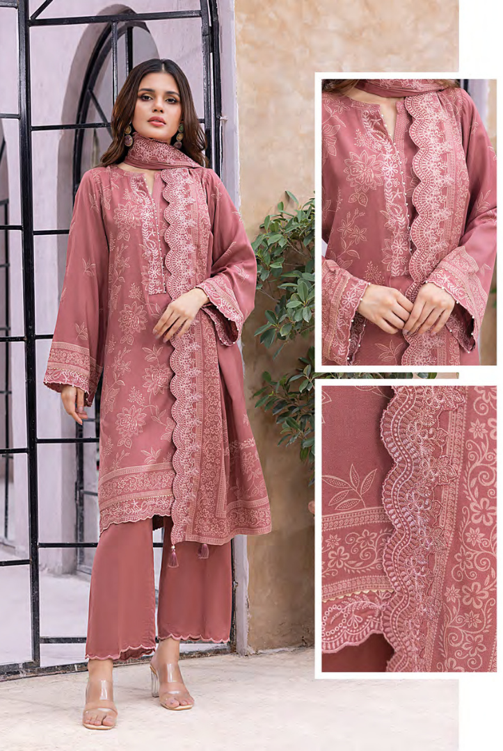 3 Piece Stitched Winter Essentials By LSM Lakhany Embroidered Cashmi Wool LG-RK-0067-B