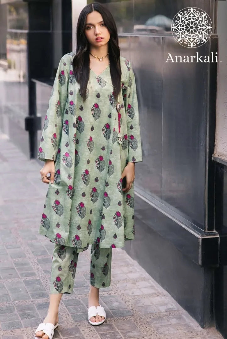 Essential Pret Collection 2Piece Stitched Suit(Green)