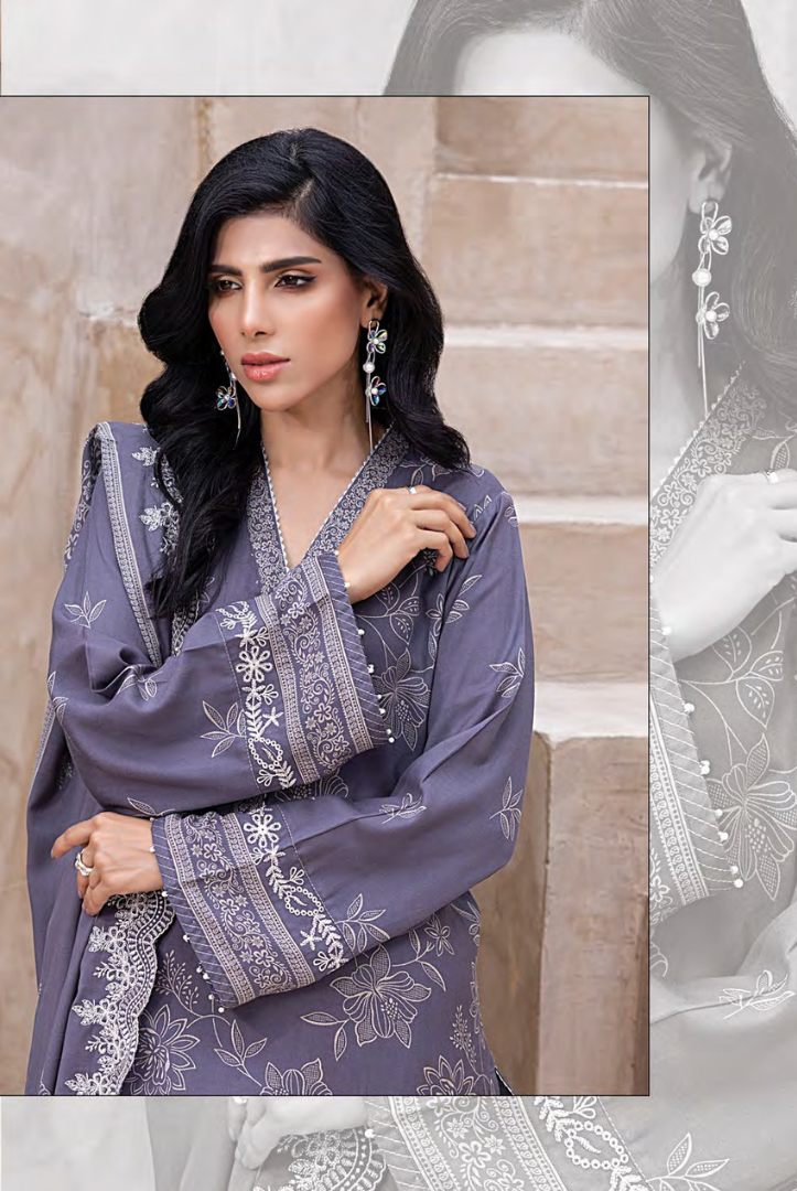 3 Piece Stitched Winter Essentials By LSM Lakhany Embroidered Cashmi Wool LG-RK-0067-C -RK-0067-C