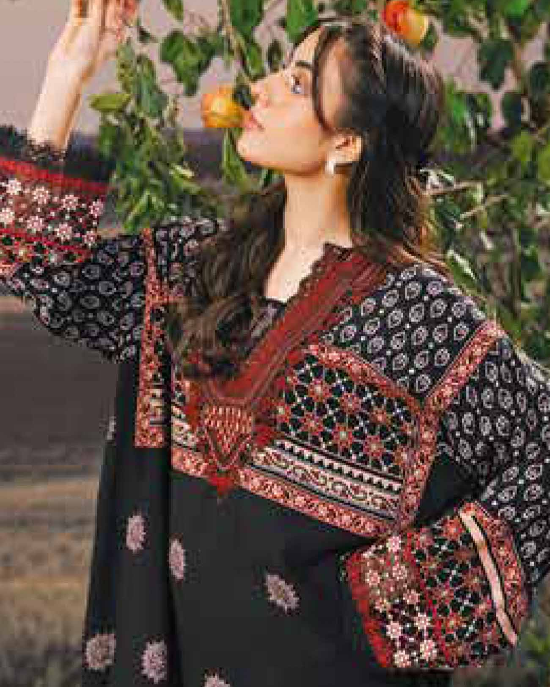 3 Piece Stitched Embroidered Linen Casual - Pre/Fall 25 Winter M.Basics by MARIA.B  - MBPF#12