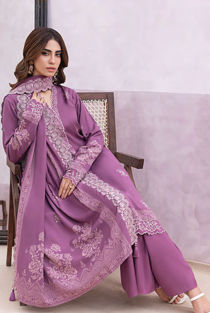 3 Piece Stitched Winter Essentials By LSM Lakhany Embroidered Cashmi Wool LG-RL-0307-A
