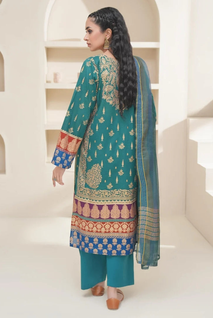 3 Pc Stitched Printed Lawn Suit By Limelight Summer Collection - 13