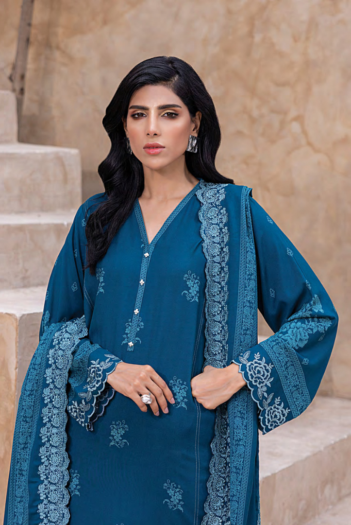 3 Piece Stitched Winter Essentials By LSM Lakhany Embroidered Cashmi Wool LG-RL-0307-C