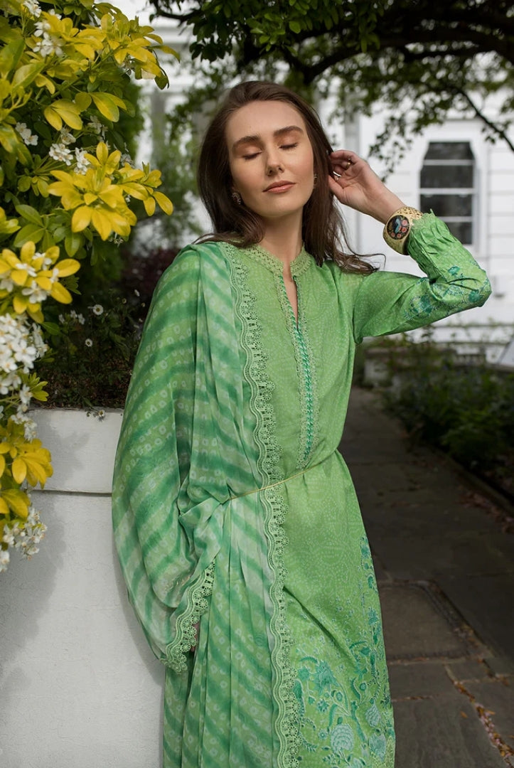 3 Piece Stitched Embroidered Printed Lawn Suit From Sobia Nazir Basics'25 Collection - 14