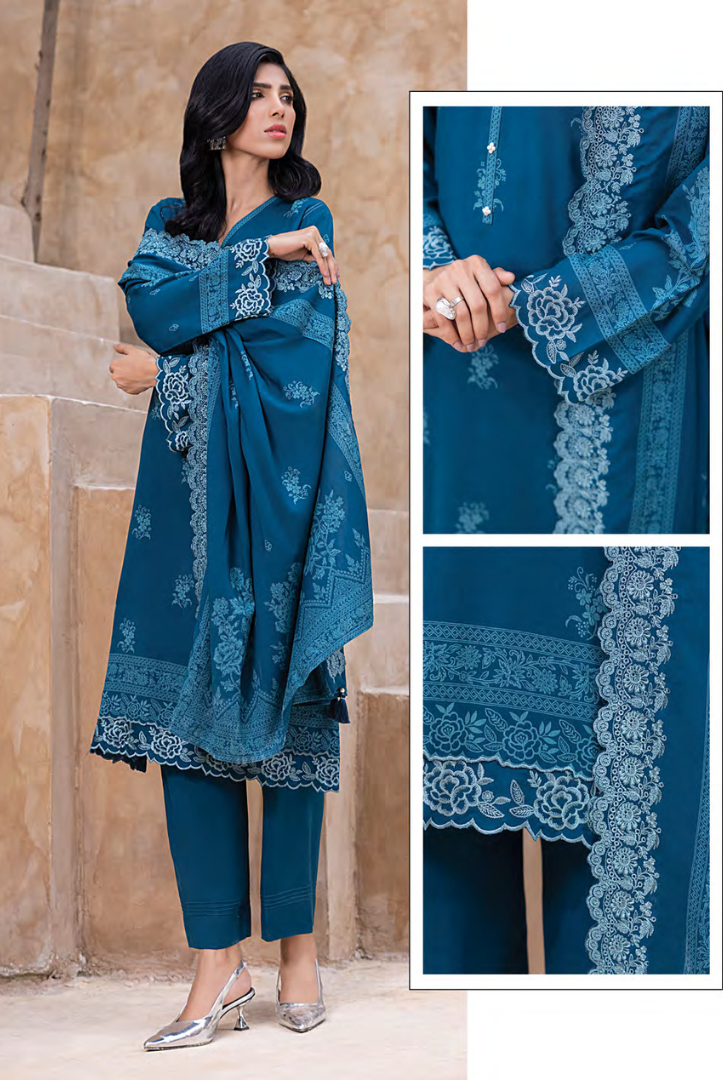3 Piece Stitched Winter Essentials By LSM Lakhany Embroidered Cashmi Wool LG-RL-0307-C