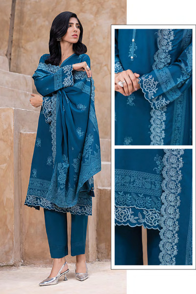 3 Piece Stitched Winter Essentials By LSM Lakhany Embroidered Cashmi Wool LG-RL-0307-C