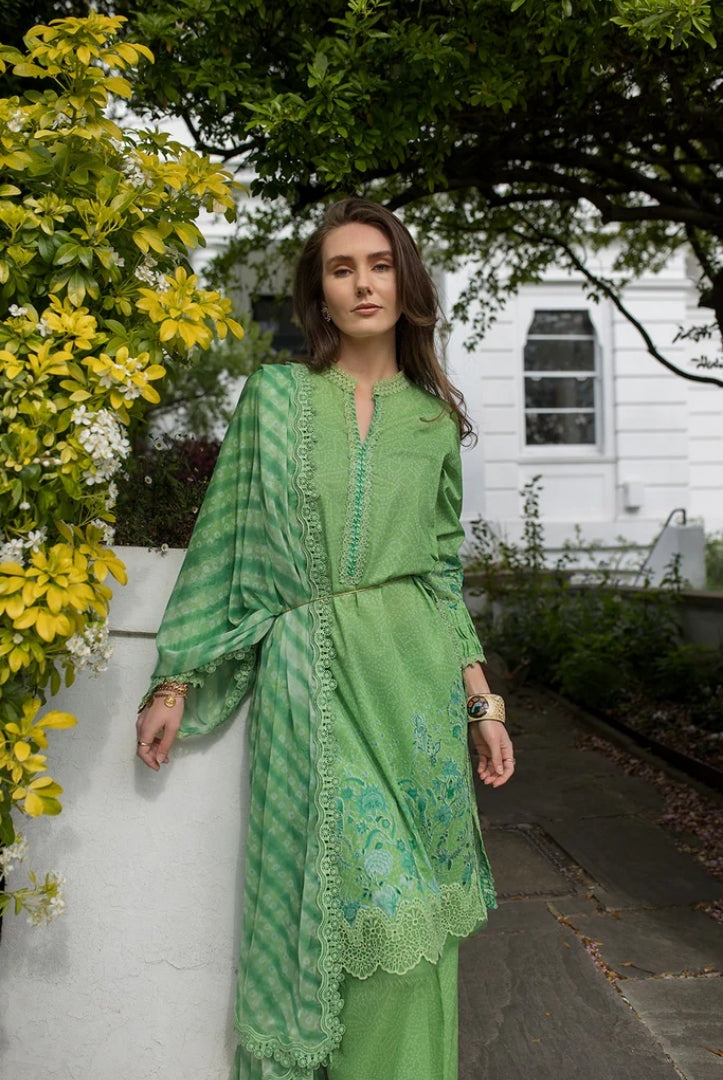 3 Piece Stitched Embroidered Printed Lawn Suit From Sobia Nazir Basics'25 Collection - 14