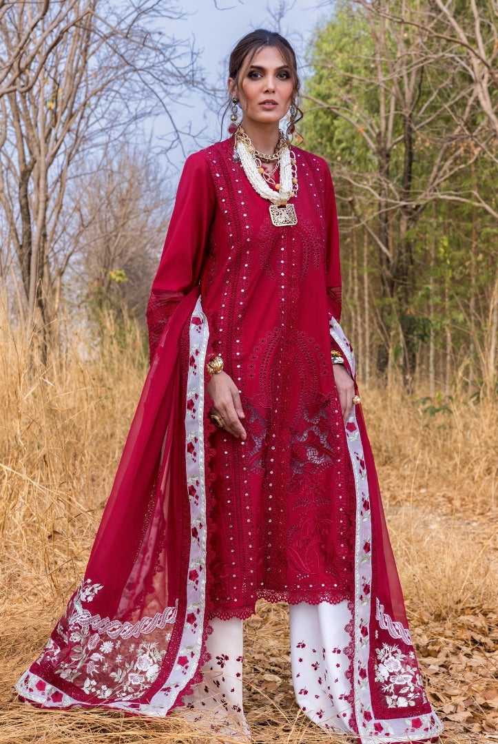 Saira Shakira 3 Piece Luxury Lawn Collection'25-SHAMS-A