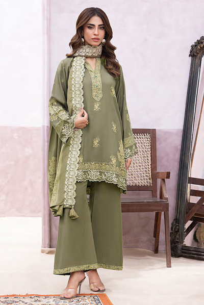 3 Piece Stitched Winter Essentials By LSM Lakhany Embroidered Cashmi Wool LG-RL-0307-в