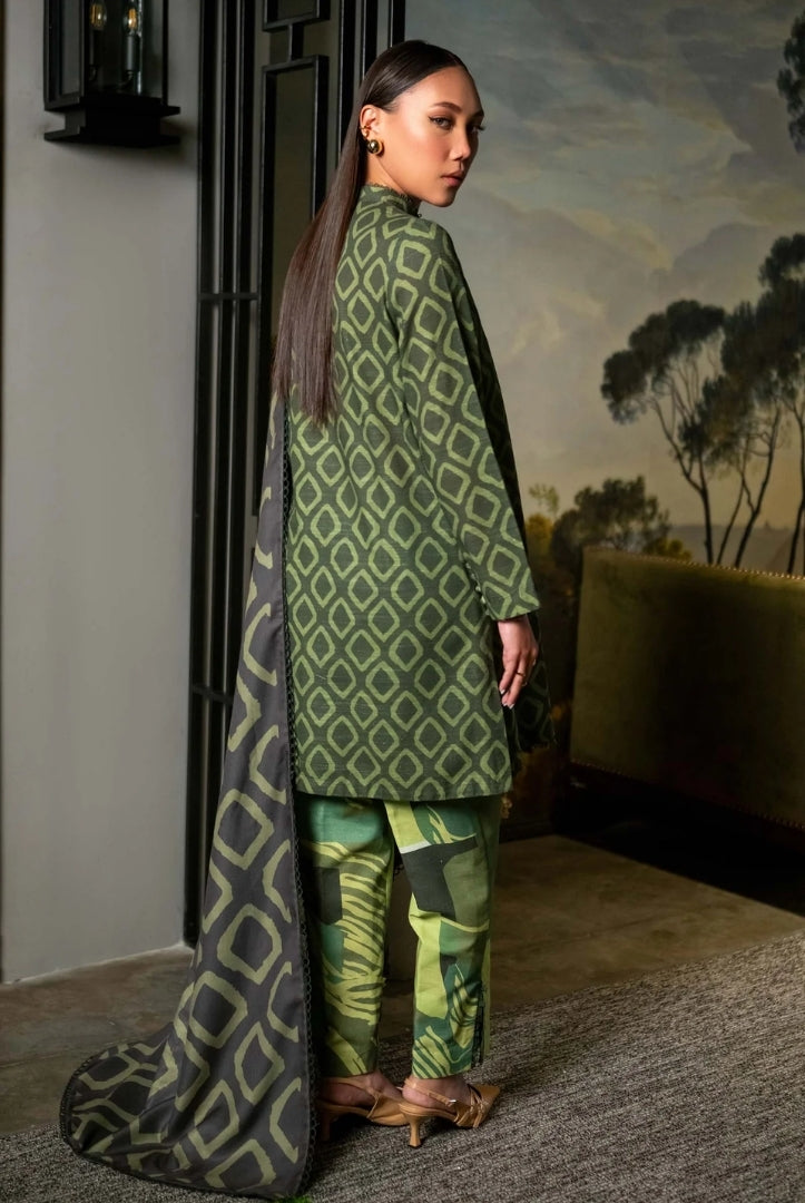 3 Piece Stitched Printed Khaddar Suit From M.Basics By Maria.B Collection - 15