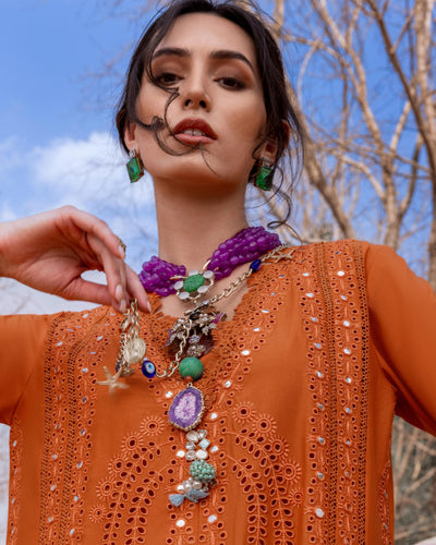 Saira Shakira 3 Piece Luxury Lawn Collection'25-SHAMS-B