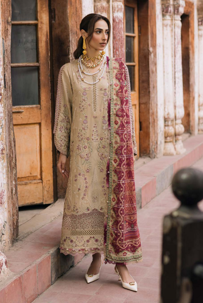 3 Piece Stitched Maya by Nureh Embroidered Self Linen Jacquard NU25MYA - NW-101