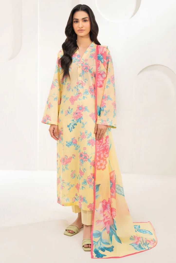 3 Pc Stitched Printed Lawn Suit By Limelight Summer Collection - 17
