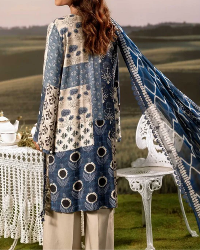 3 Piece Stitched Embroidered Linen Casual - Pre/Fall 25 Winter M.Basics by MARIA.B  - MBPF#16