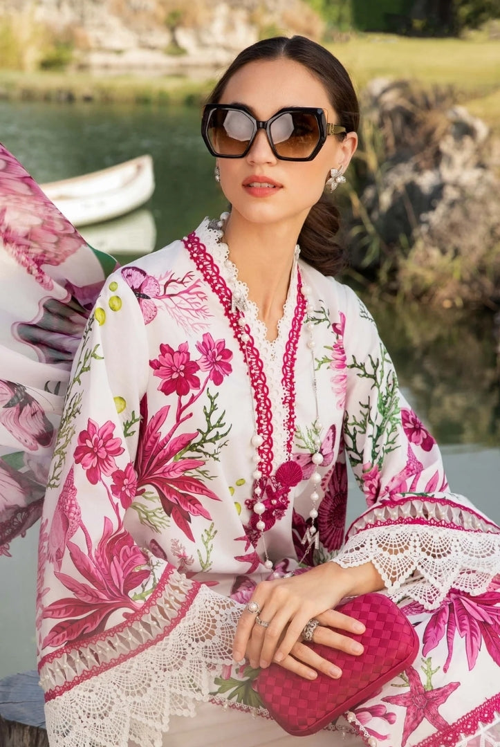 3 Piece Stitched Printed Lawn Suit From Maria.B M.Prints Spring Summer'25 Collection - 17