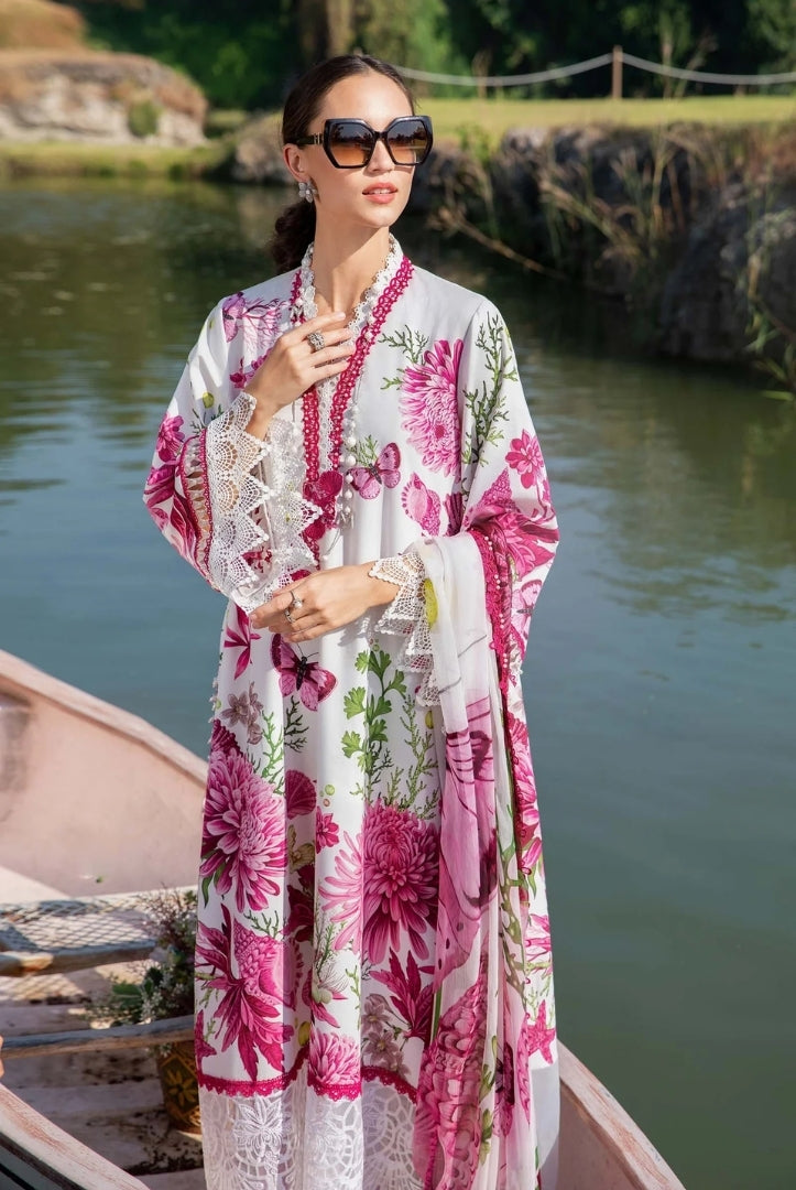 3 Piece Stitched Printed Lawn Suit From Maria.B M.Prints Spring Summer'25 Collection - 17