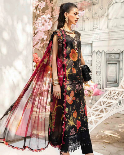 3 Piece Stitched Embroidered Lawn Suit From Maria.B By M.Prints Eid Edit Collection'25 - 17