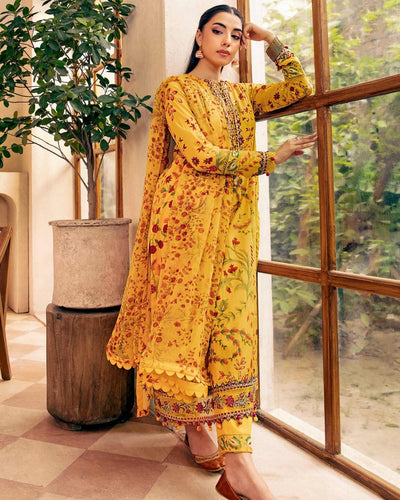 3 Piece Stitched Embroidered Lawn Suit From Maria.B By M.Basics Eid Collection'25-18