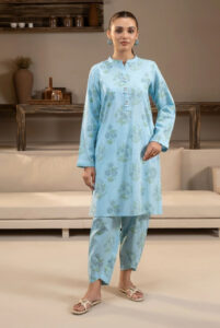 1 Pc Stitched Printed Khaddar Shirt By Limelight Winter Collection - 19