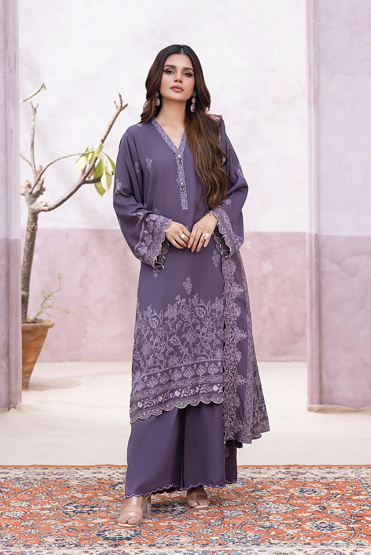 3 Piece Stitched Winter Essentials By LSM Lakhany Embroidered Cashmi Wool LG-IZ-0475-A