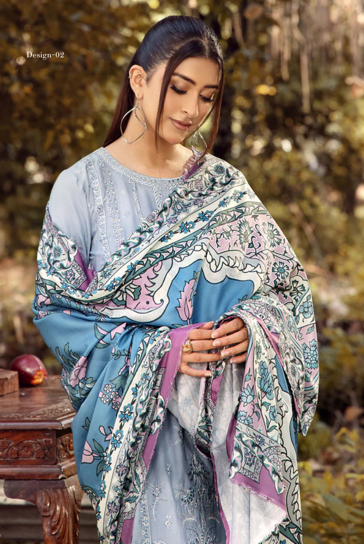 3 Piece Stitched DHANAK RTW Vol-02 BY ADAN'S LIBAS - 7793