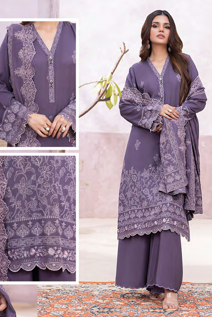 3 Piece Stitched Winter Essentials By LSM Lakhany Embroidered Cashmi Wool LG-IZ-0475-A