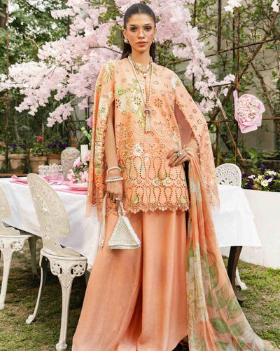 3 Piece Stitched Embroidered Lawn Suit From Maria.B By M.Prints Eid Edit Collection'25 - 19