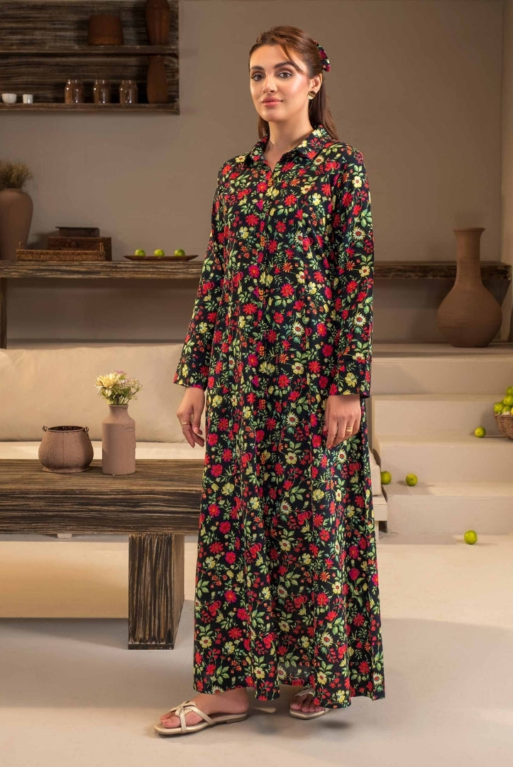 1 Pc Stitched Printed Khaddar Shirt By Limelight Winter Collection - 23