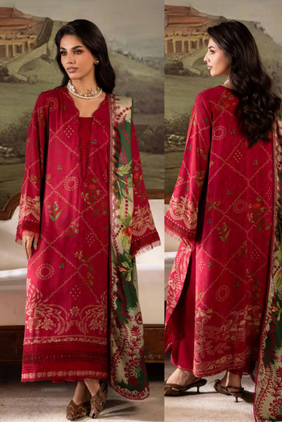 3 Piece Stitched Nureh Signature Printed Linen'25 SP-175