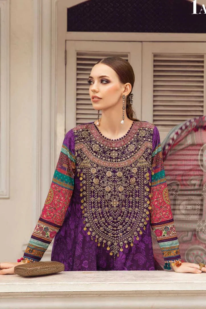 M Prints 3Piece Stitched Suit – 04