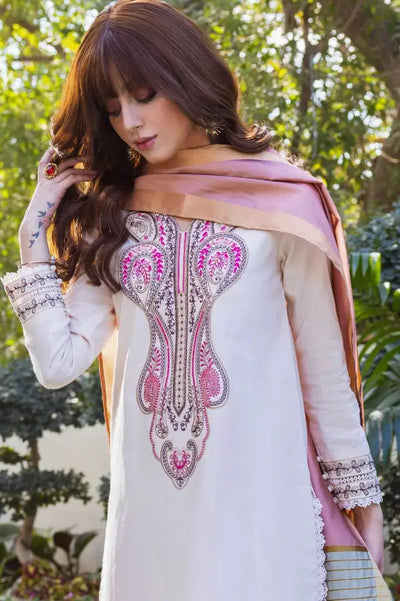 2 Piece Stitched Festive Pret Suit By Asim Jofa -  Cream Pink