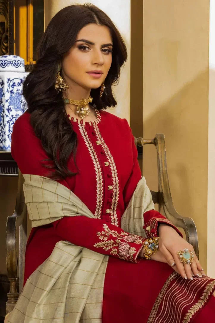 2 Piece Stitched Festive Pret Suit By Asim Jofa -  Rhubarb