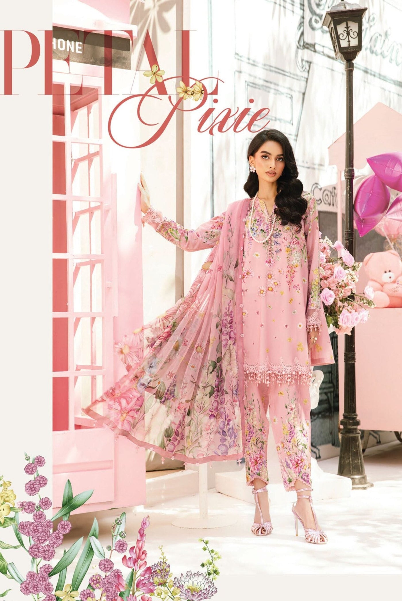 3 Piece Stitched Embroidered Lawn Suit From Maria.B By M.Prints Eid Edit Collection'25 - 02